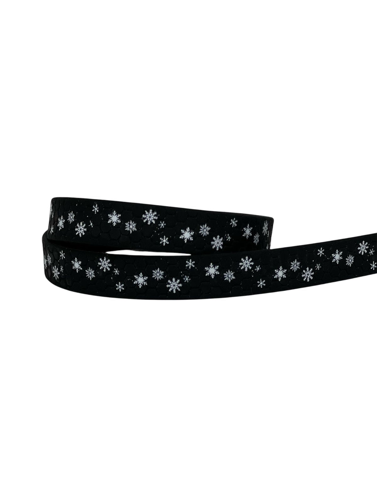 Collar edicion navidad negro con copitos para perros medianos y grandes