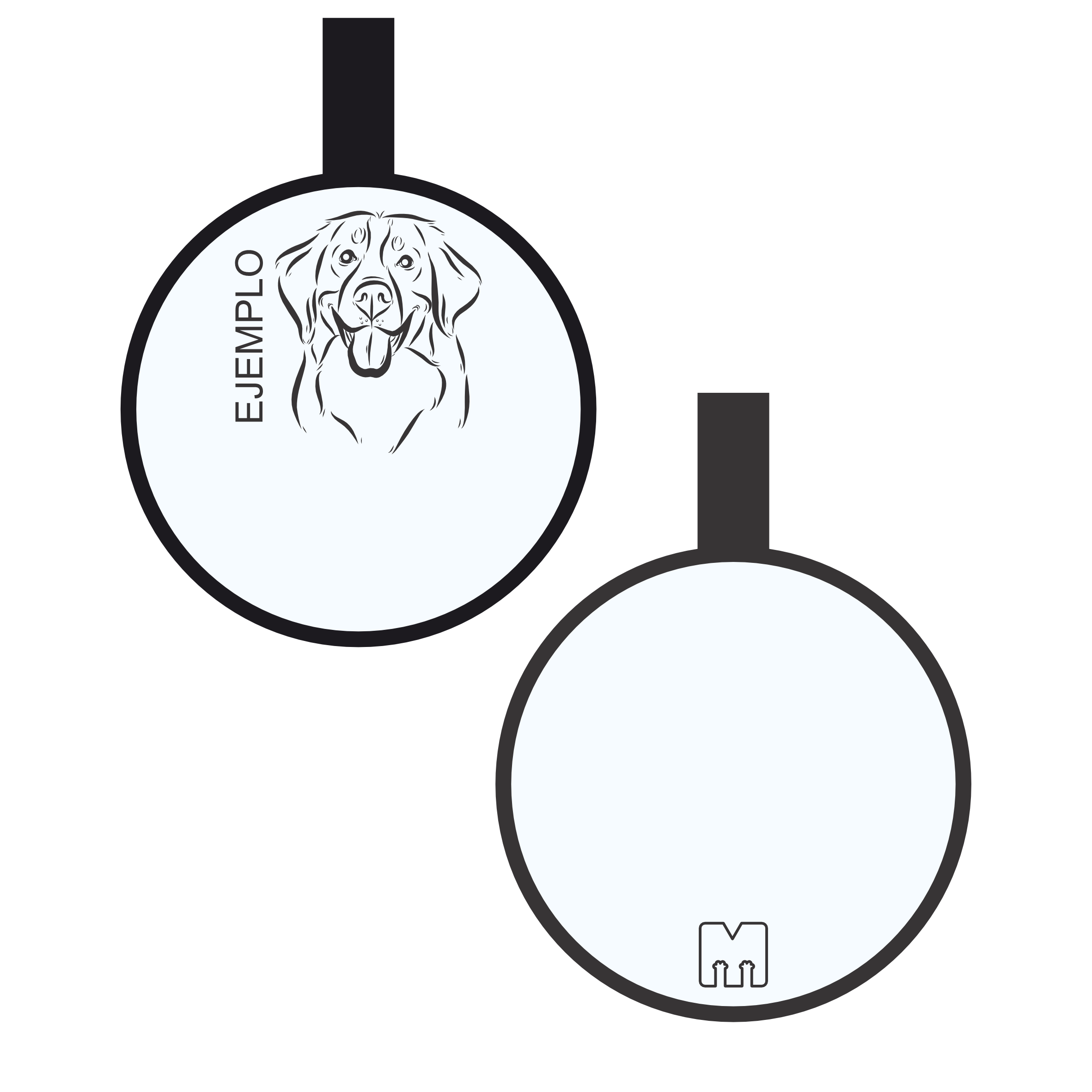 Placa con ilustración Circulo