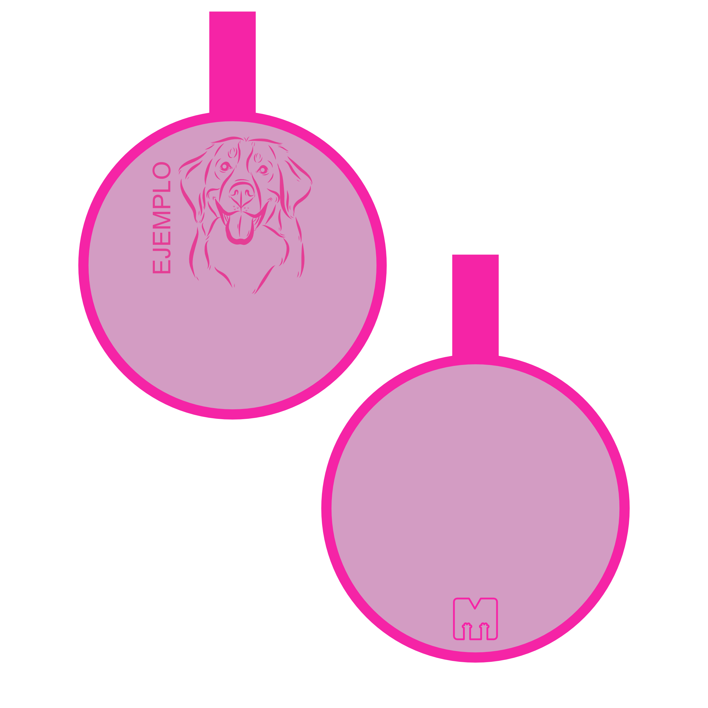 Placa con ilustración Circulo