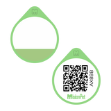 Placa de identificacion para mascotas inteligente color verde glow