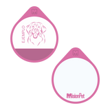 Placa de identificacion personalizable para mascotas en material de silicona color fucsia glow