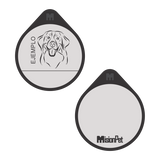 Placa de identificacion personalizable para mascotas en material de silicona color gris