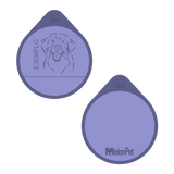 Placa de identificacion personalizable para mascotas en material de silicona color lila bubbaloo
