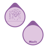 Placa de identificacion personalizable para mascotas en material de silicona color morado bubbaloo