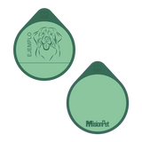 Placa de identificacion personalizable para mascotas en material de silicona color verde bubbaloo