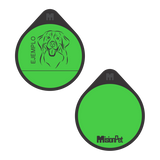 Placa de identificacion personalizable para mascotas en material de silicona color verde neon