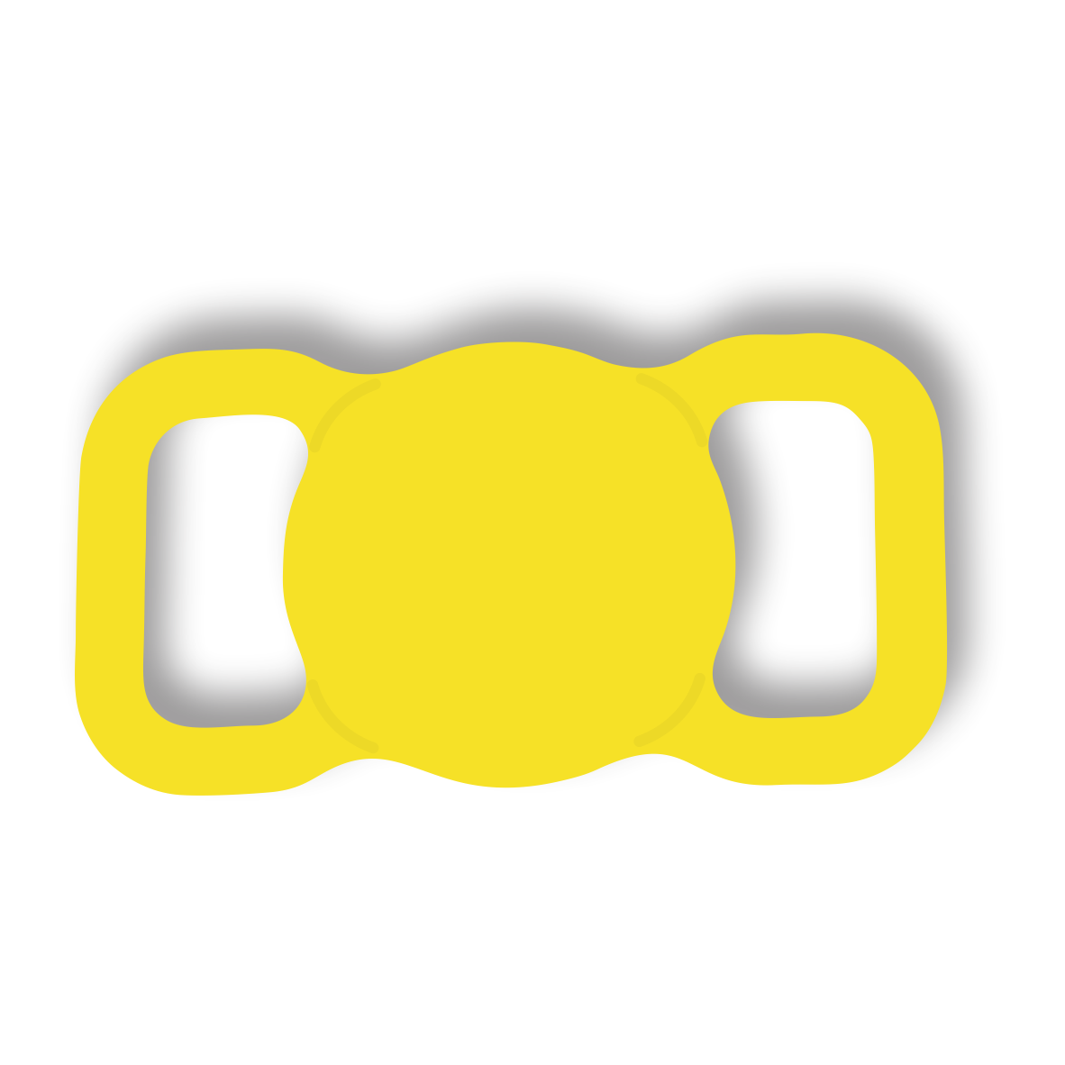 Porta Airtag con tapa para mascota personalizable en color amarillo