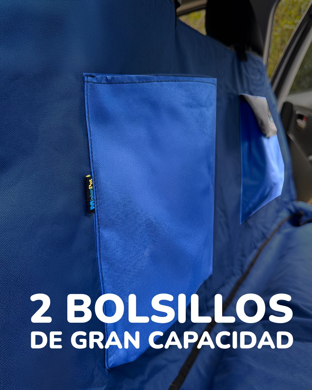 Protector para la silla del carro antirasguños con 2 bolsillos de gran capacidad