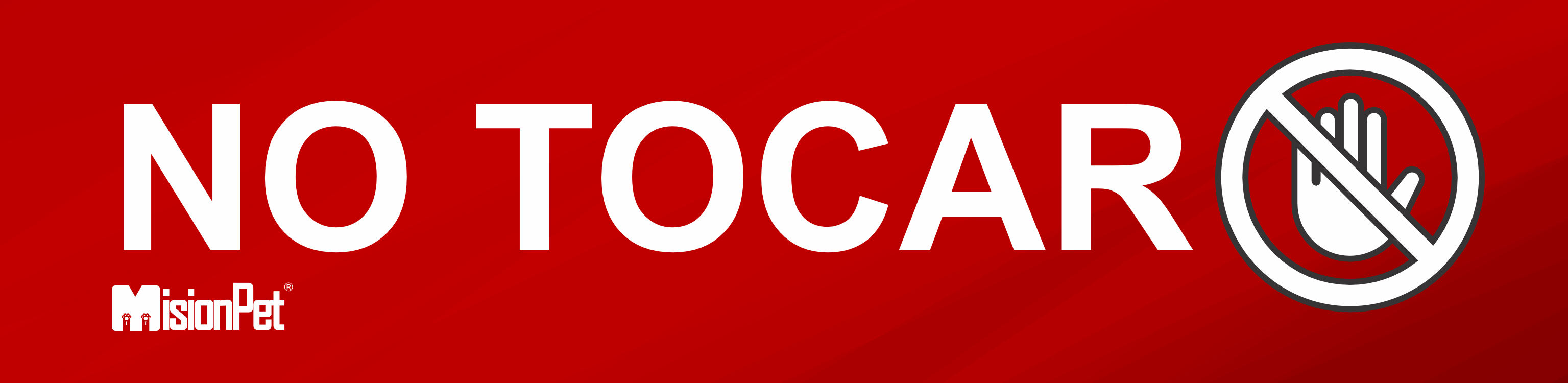 Tag de correa indicador de comportamiento no tocar