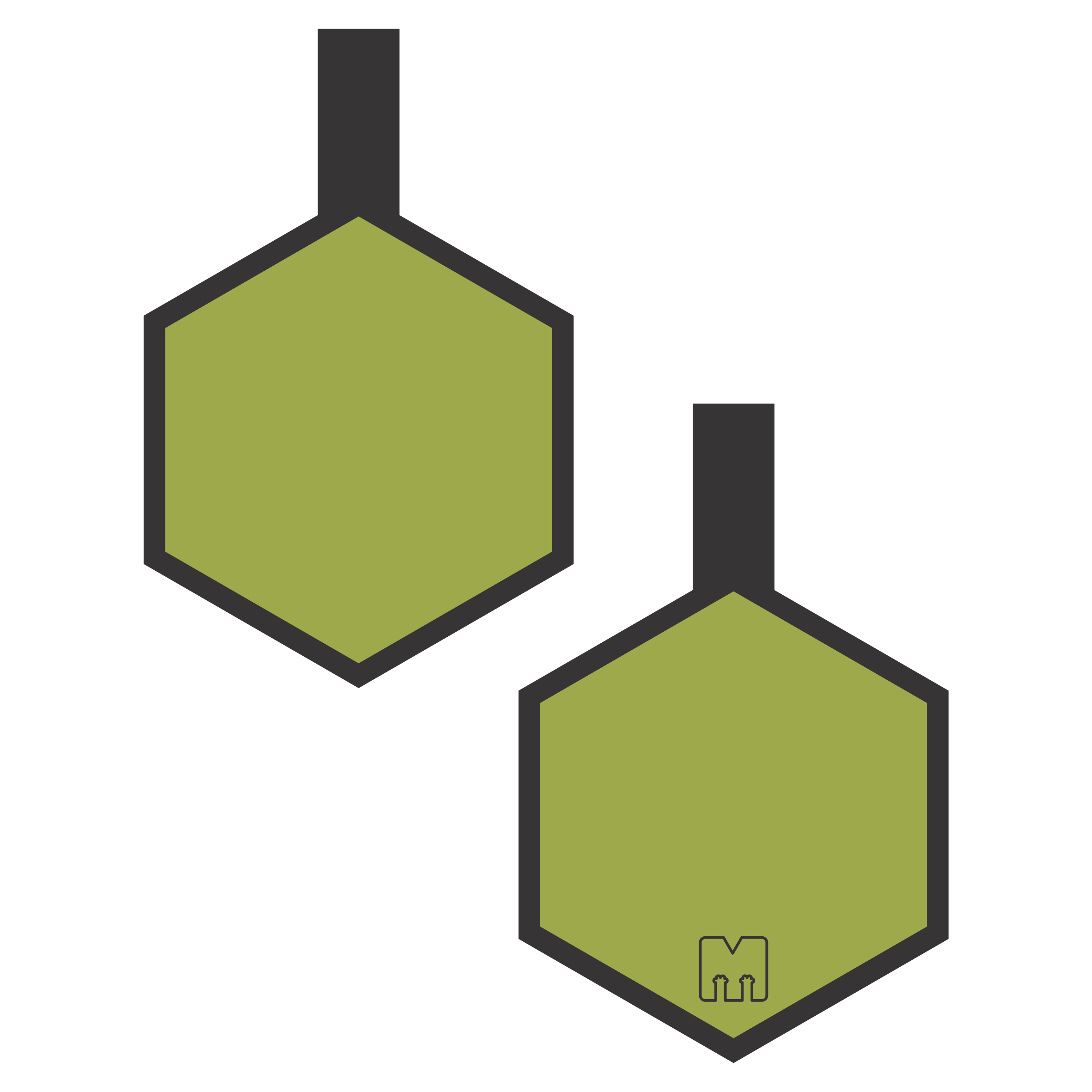 Hexágonos Siluetas Razas
