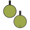 Placa de identificacion en forma de circulo verde militar