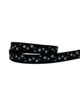 Collar edicion navidad negro con copitos para perros medianos y grandes