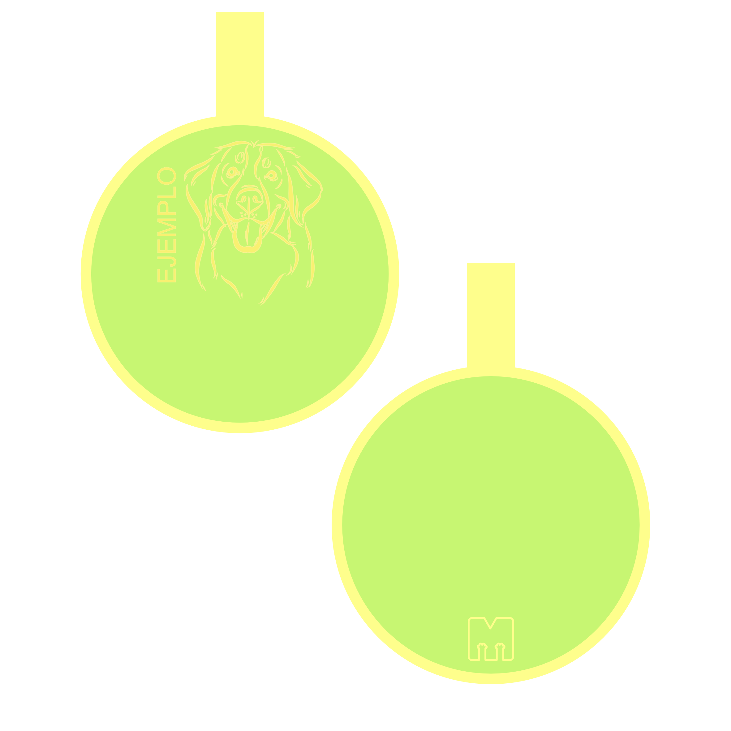 Placa con ilustración Circulo