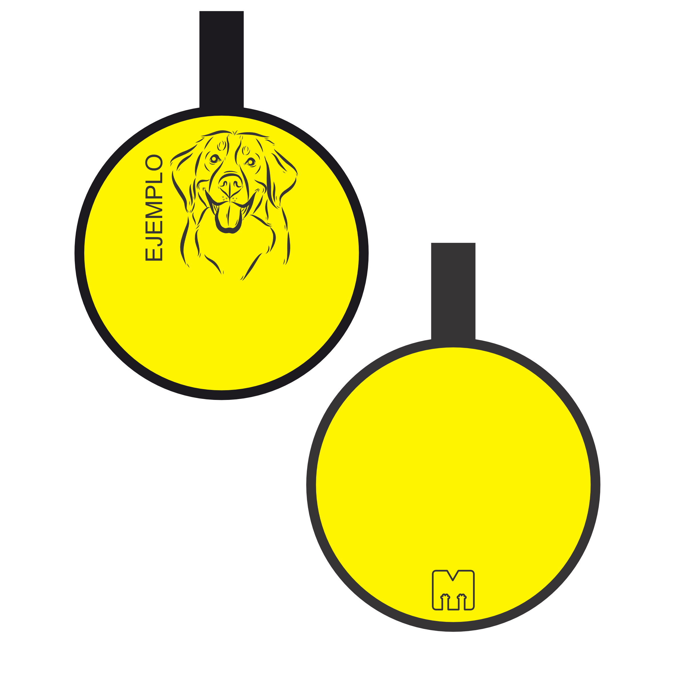 Placa con ilustración Circulo