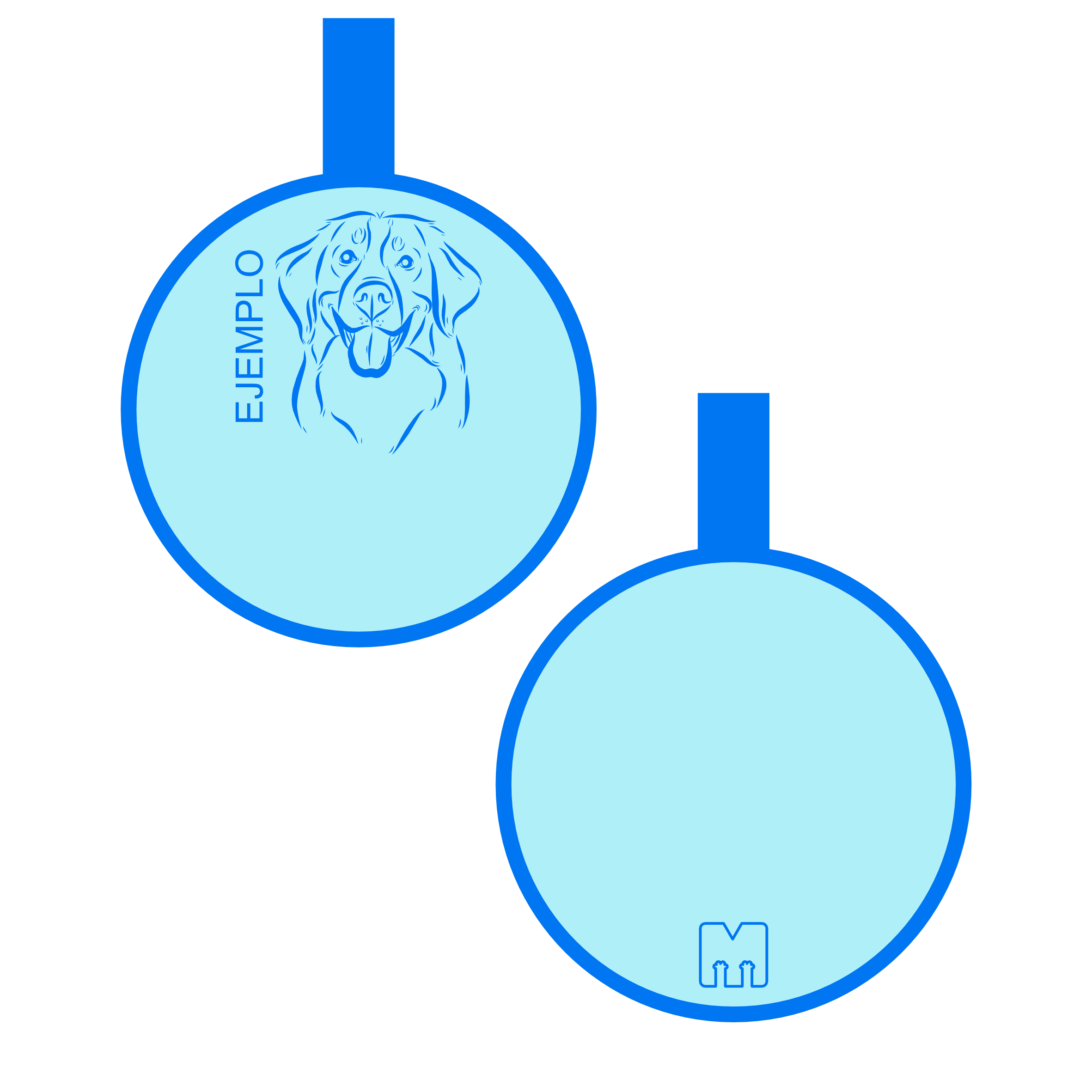 Placa con ilustración Circulo
