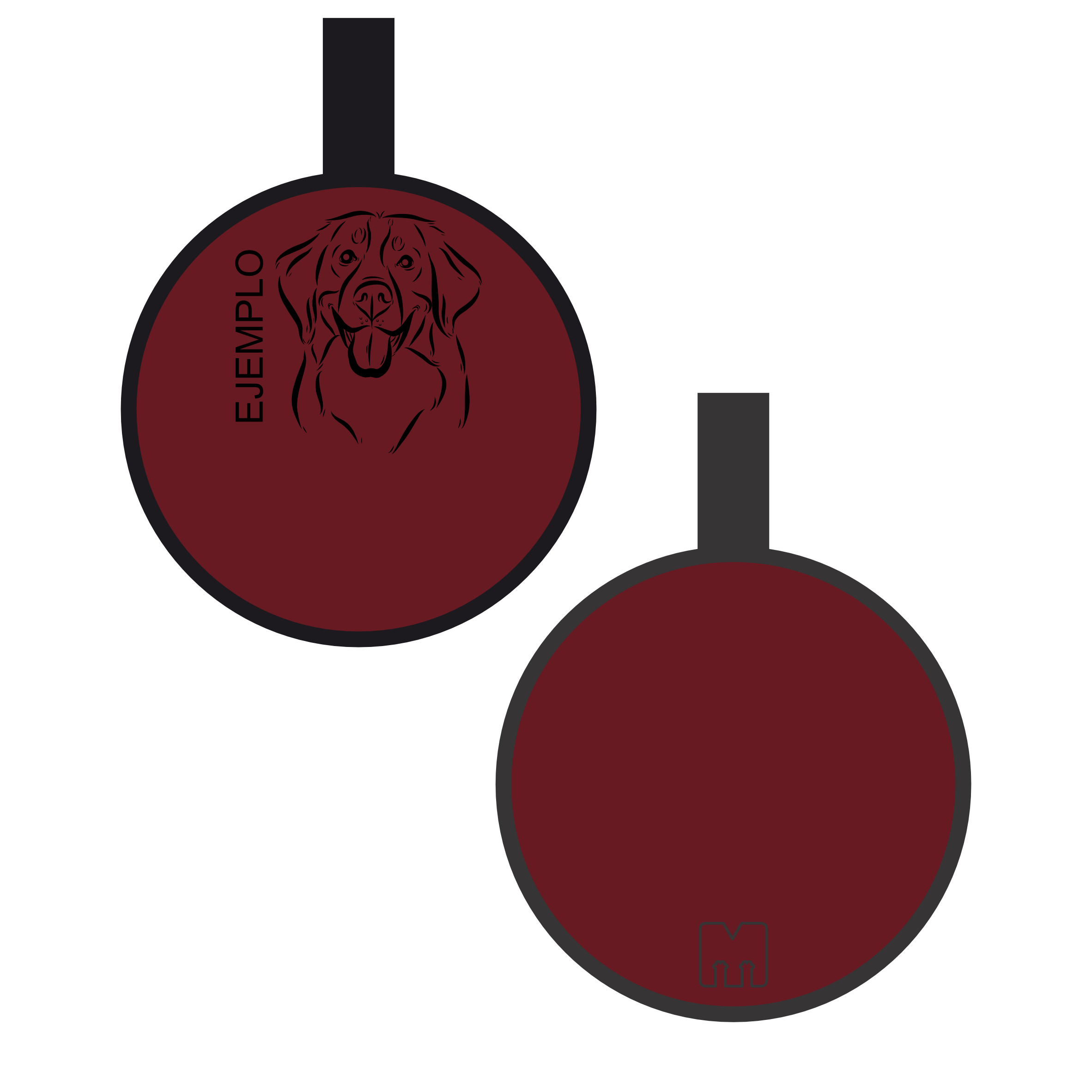 Placa con ilustración Circulo