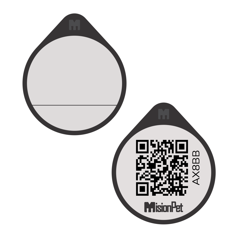 Placa de identificacion para mascotas inteligente color gris