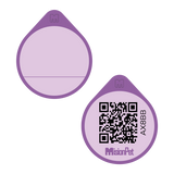 Placa de identificacion para mascotas inteligente color morado bubbaloo