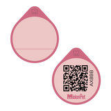 Placa de identificacion para mascotas inteligente color rosa bubbaloo