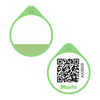 Placa de identificacion para mascotas inteligente color verde glow