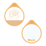 Placa de identificacion personalizable para mascotas en material de silicona color naranja glow