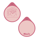 Placa de identificacion personalizable para mascotas en material de silicona color rosa bubaloo