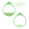 Placa de identificacion personalizable para mascotas en material de silicona color verde glow