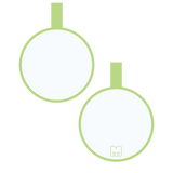 Placa de identificacion en forma de circulo verde glow