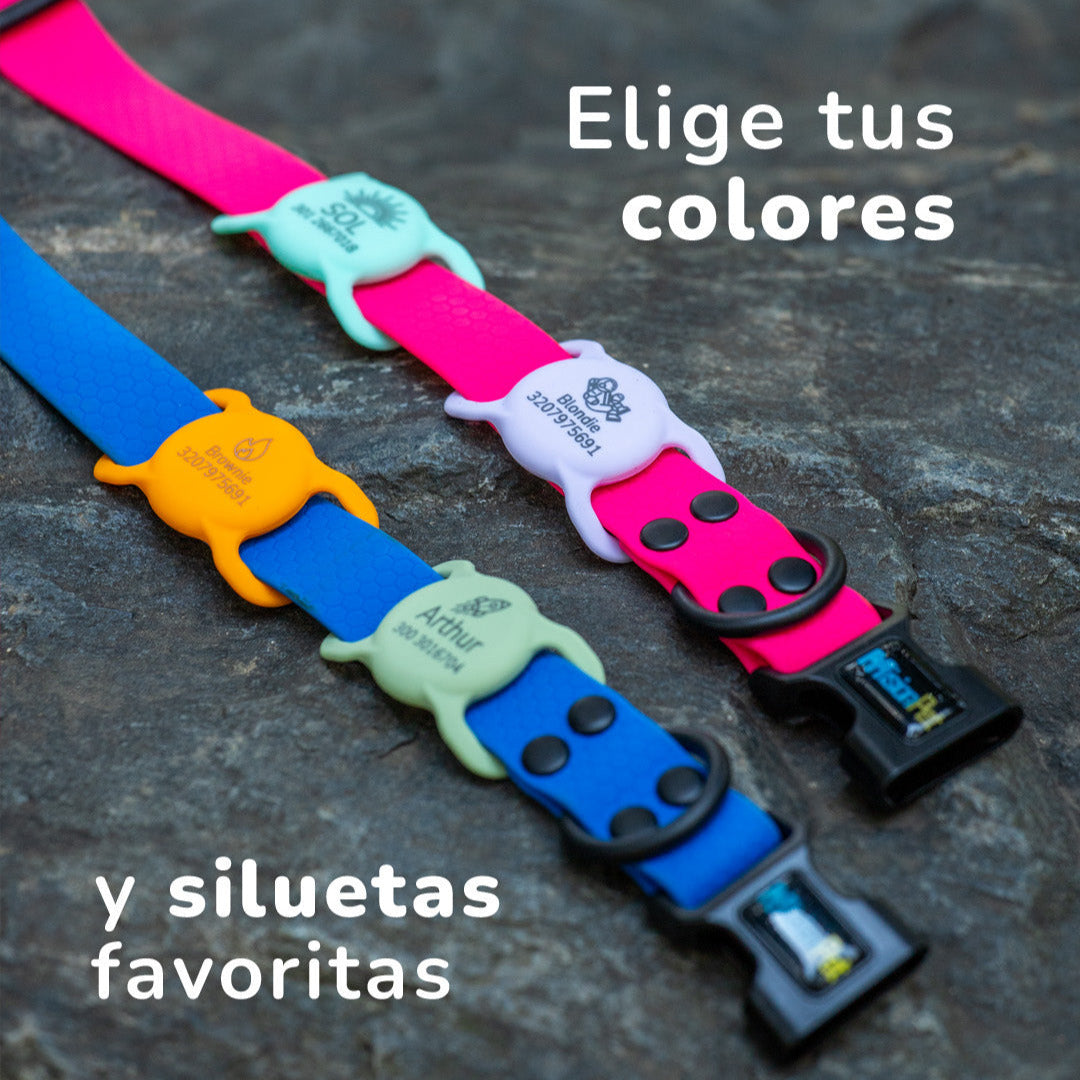 Porta Airtag con tapa para mascota personalizable en diferentes colores