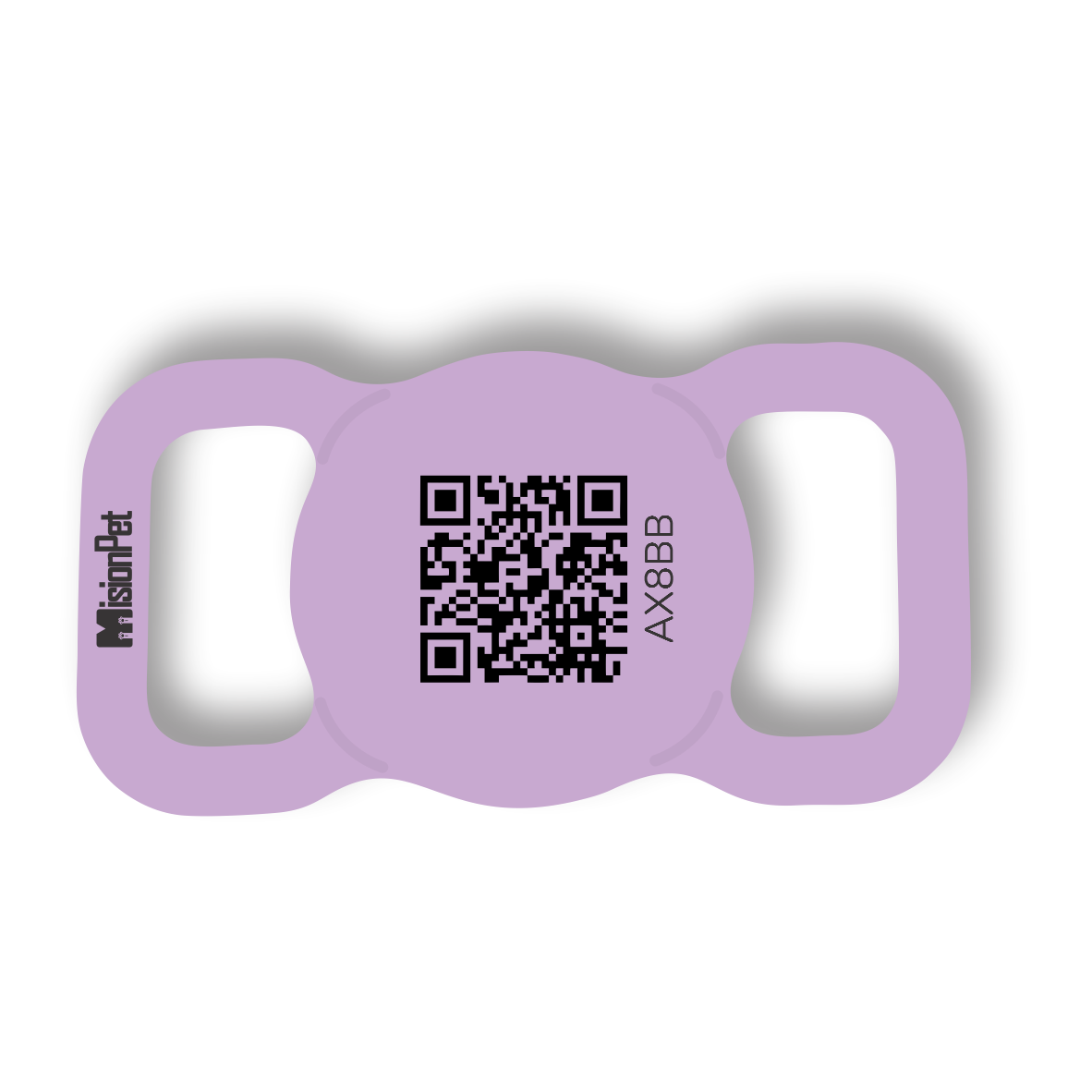 Porta Airtag inteligente y personalizable para perro color lila 