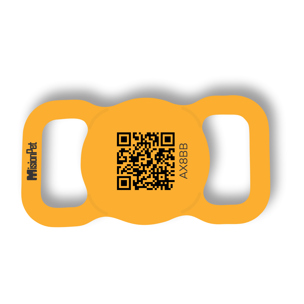Porta Airtag inteligente y personalizable para perro color naranja