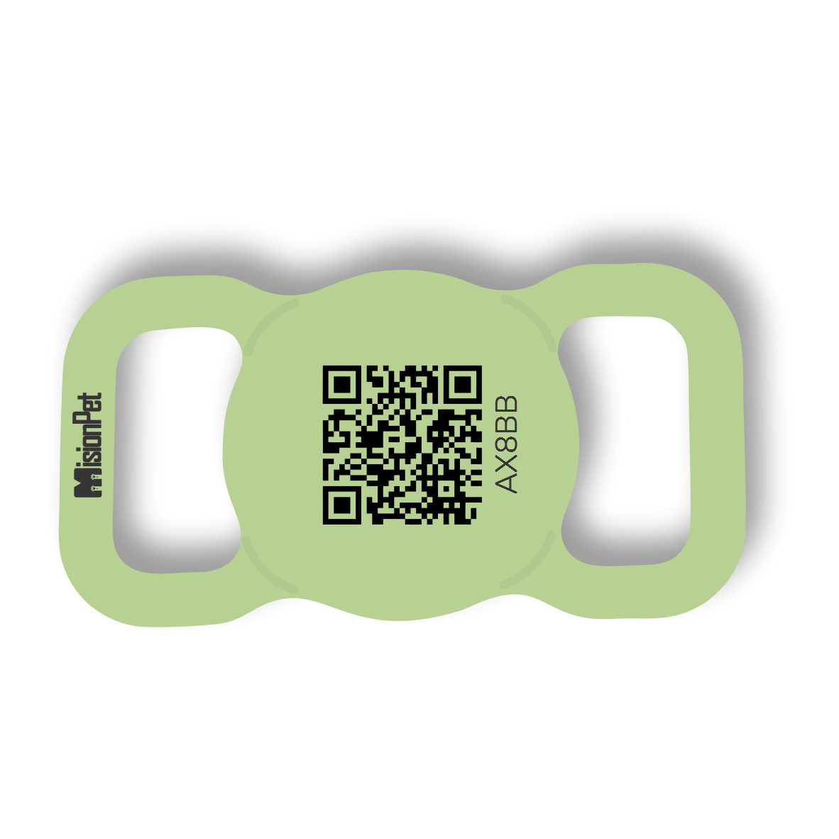 Porta Airtag inteligente y personalizable para perro color verde militar