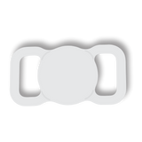 Porta Airtag con tapa para mascota personalizable en color blanco