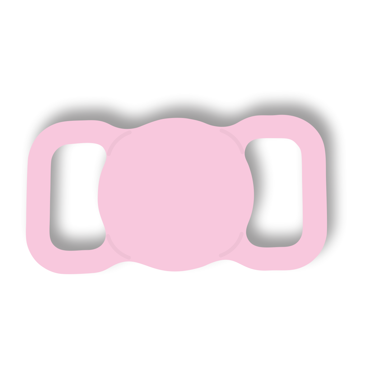 Porta Airtag con tapa para mascota personalizable en color rosado