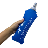 Botella plegable para mascotas en color azul