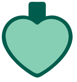 Placa corazón grande